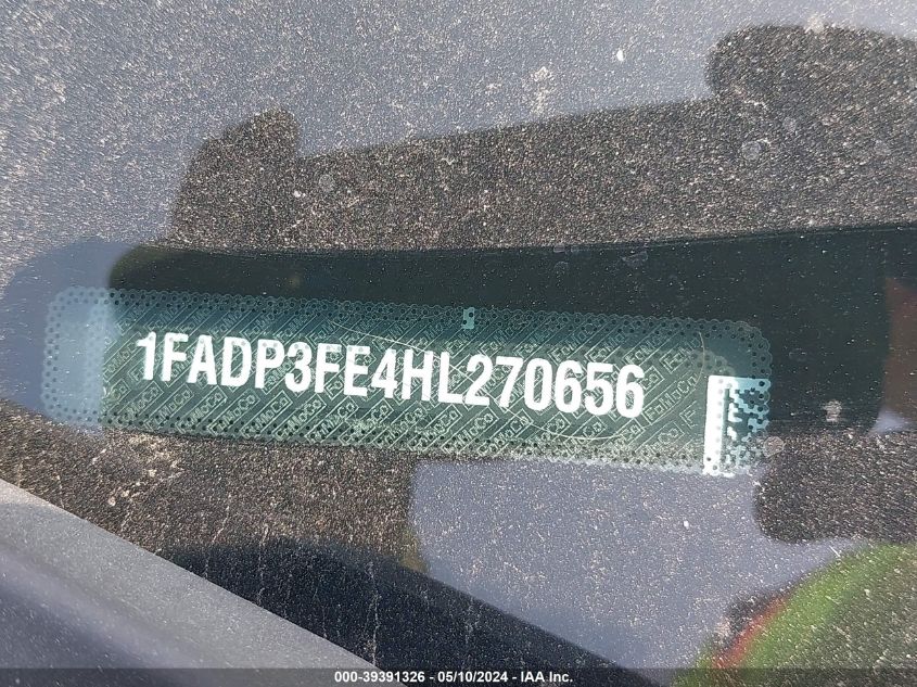 2017 Ford Focus Se VIN: 1FADP3FE4HL270656 Lot: 39391326
