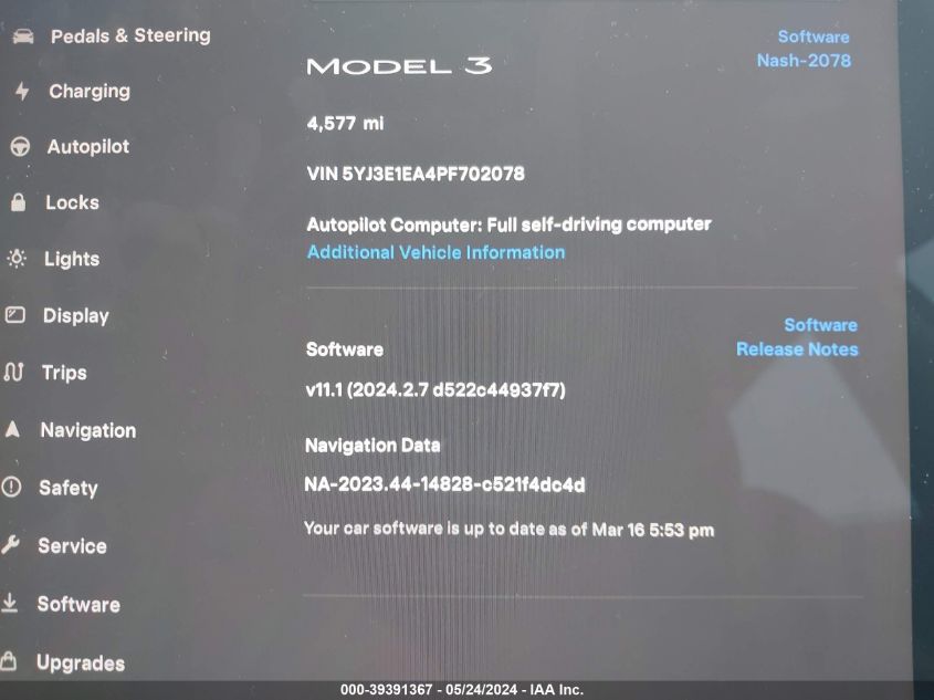 2023 TESLA MODEL 3 REAR-WHEEL DRIVE - 5YJ3E1EA4PF702078