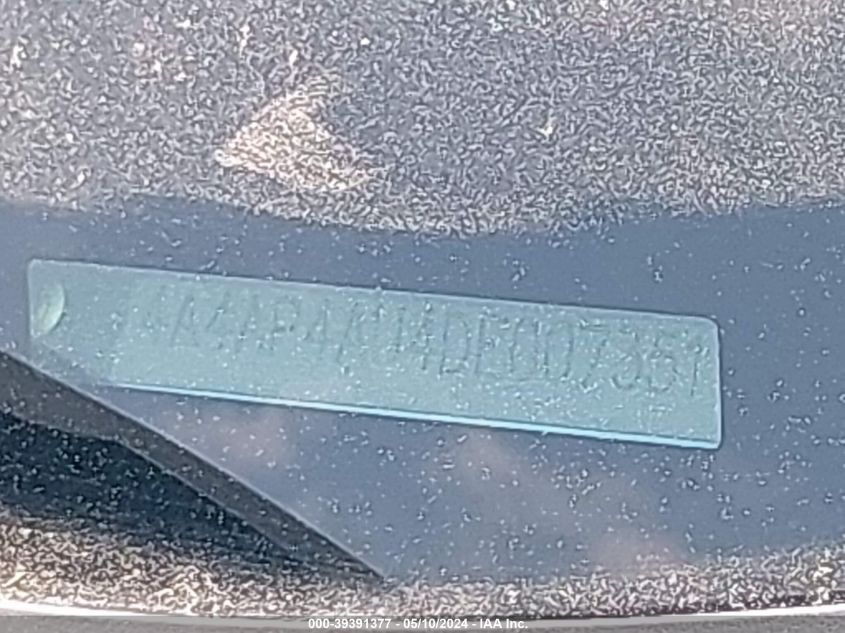 2013 Mitsubishi Outlander Sport Se VIN: 4A4AP4AU4DE007351 Lot: 39391377