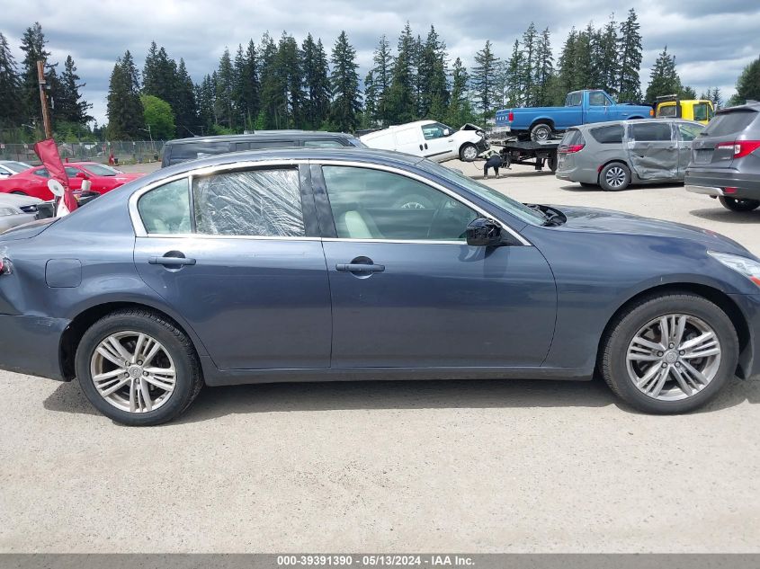 2011 Infiniti G37X VIN: JN1CV6AR7BM401526 Lot: 39391390