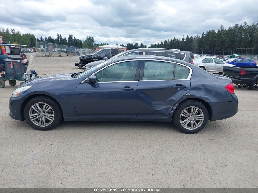 2011 Infiniti G37X VIN: JN1CV6AR7BM401526 Lot: 39391390