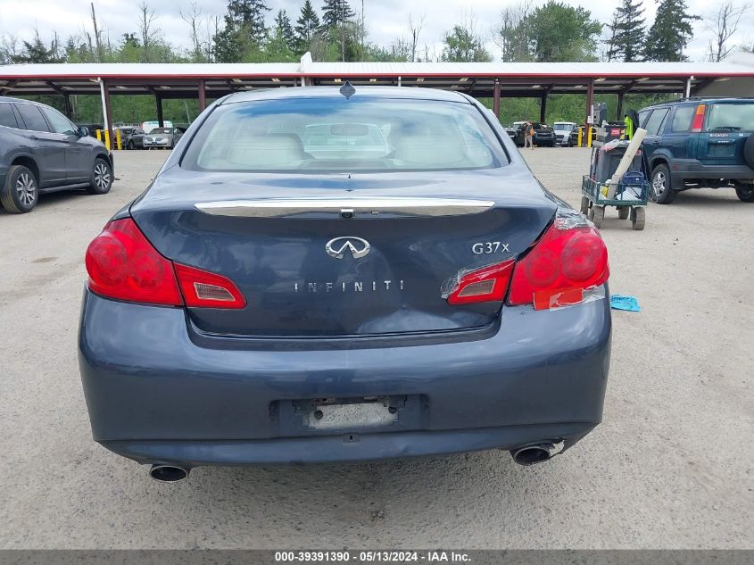 2011 Infiniti G37X VIN: JN1CV6AR7BM401526 Lot: 39391390