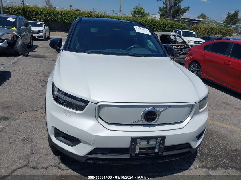 2021 Volvo Xc40 Recharge Pure Electric P8 VIN: YV4ED3UR4M2590960 Lot: 39391466