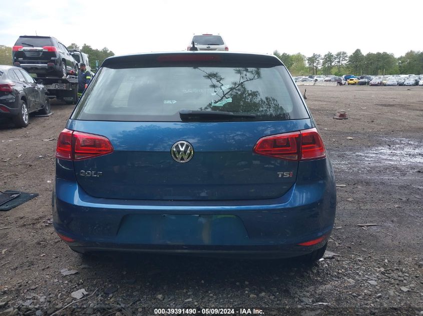 2015 Volkswagen Golf Tsi S 4-Door VIN: 3VW217AU3FM018723 Lot: 39391490