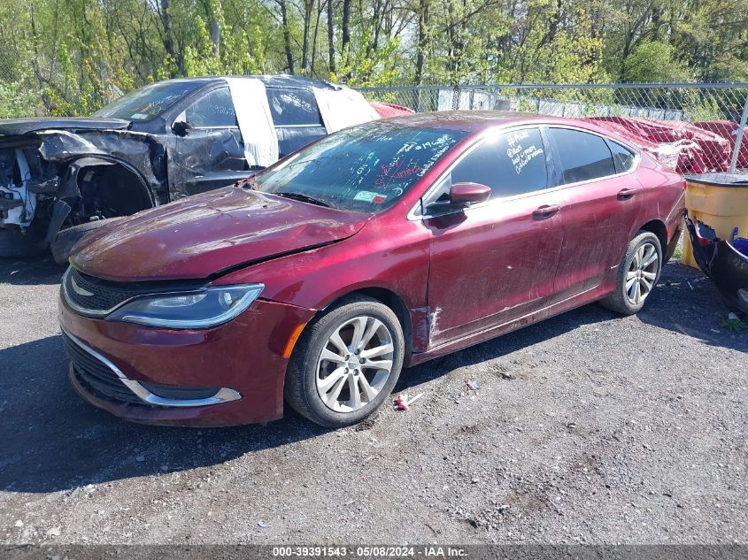 2016 Chrysler 200 Limited VIN: 1C3CCCABXGN141519 Lot: 39391543