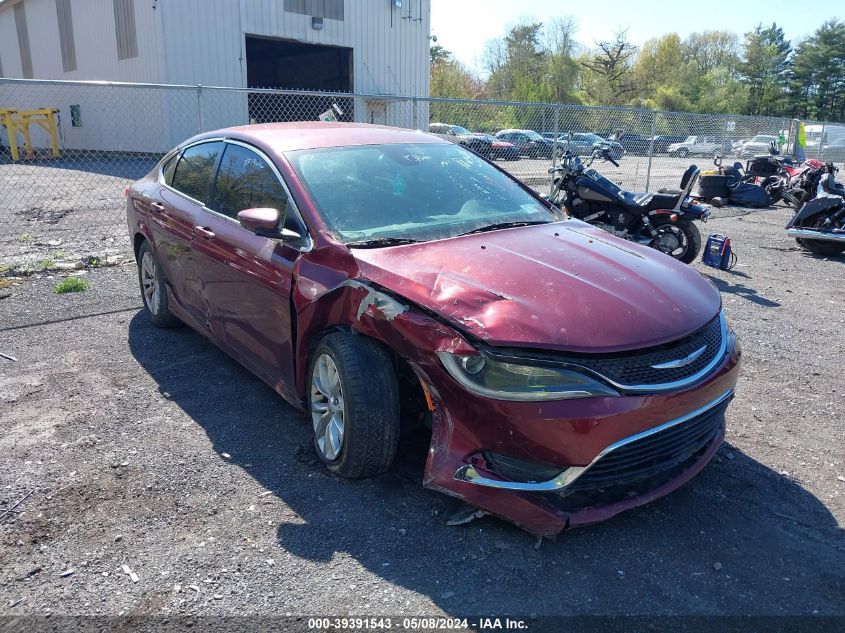 2016 Chrysler 200 Limited VIN: 1C3CCCABXGN141519 Lot: 39391543