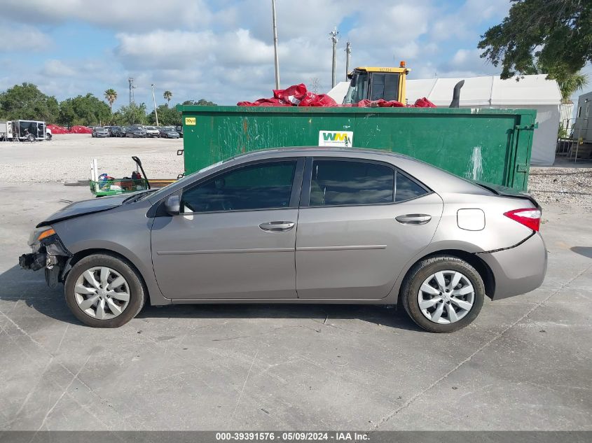 2016 Toyota Corolla Le VIN: 2T1BURHE8GC565744 Lot: 39391576