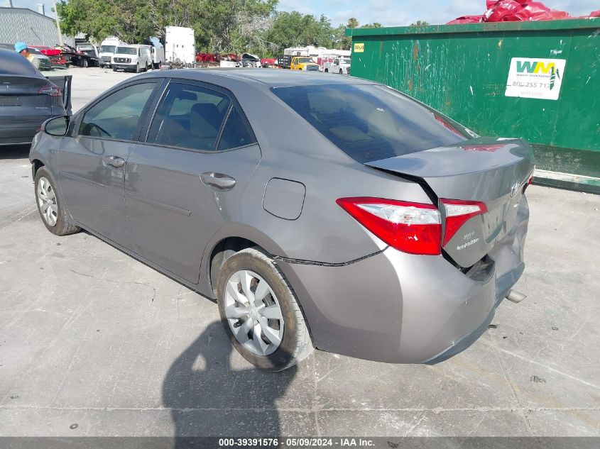 2016 Toyota Corolla Le VIN: 2T1BURHE8GC565744 Lot: 39391576