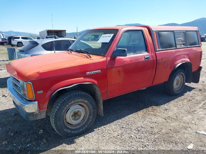 1987 Dodge Dakota VIN: 1B7FN14M0HS453727 Lot: 39391588