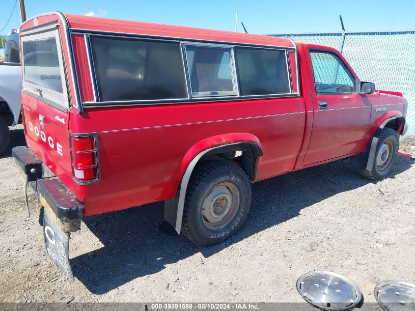 1987 Dodge Dakota VIN: 1B7FN14M0HS453727 Lot: 39391588