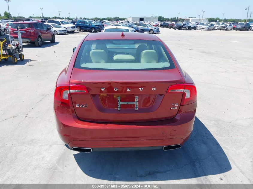 2014 Volvo S60 T5/T5 Platinum/T5 Premier/T5 Premier Plus VIN: YV1612FH2E2290635 Lot: 39391603