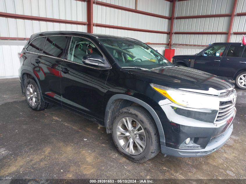 2015 TOYOTA HIGHLANDER XLE V6 - 5TDJKRFH7FS107892