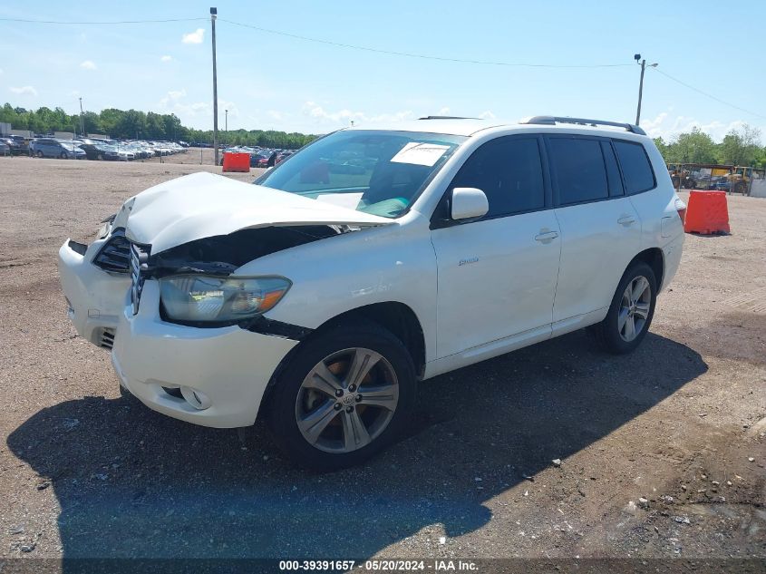 2008 Toyota Highlander Sport VIN: JTEDS43A682003908 Lot: 39391657