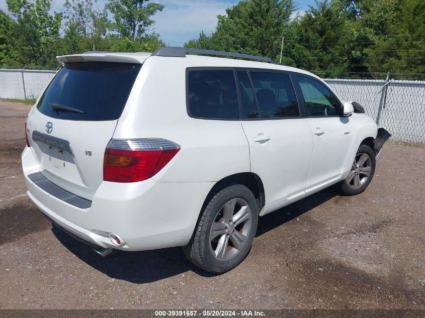 2008 Toyota Highlander Sport VIN: JTEDS43A682003908 Lot: 39391657