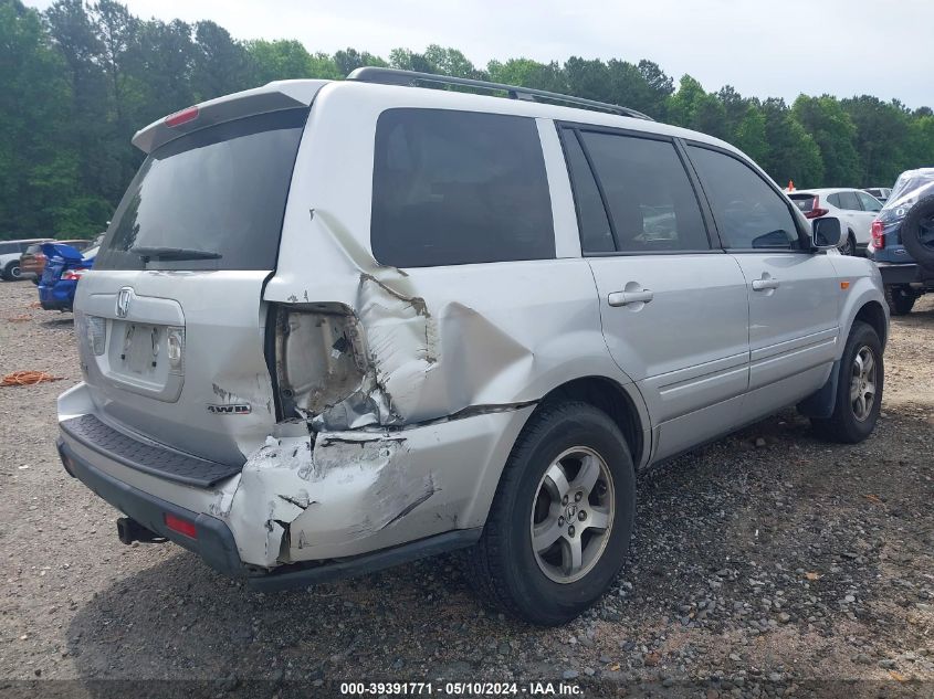 2006 Honda Pilot Ex-L VIN: 5FNYF18666B014432 Lot: 39391771