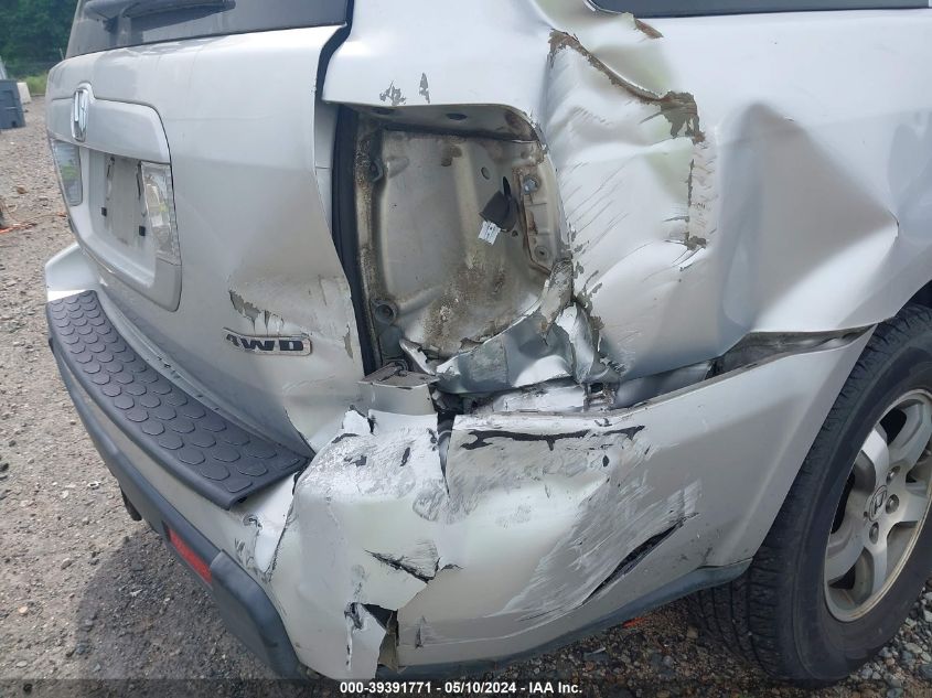 2006 Honda Pilot Ex-L VIN: 5FNYF18666B014432 Lot: 39391771