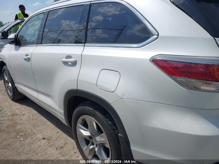 2015 Toyota Highlander Limited Platinum V6 VIN: 5TDDKRFH5FS141357 Lot: 39391801