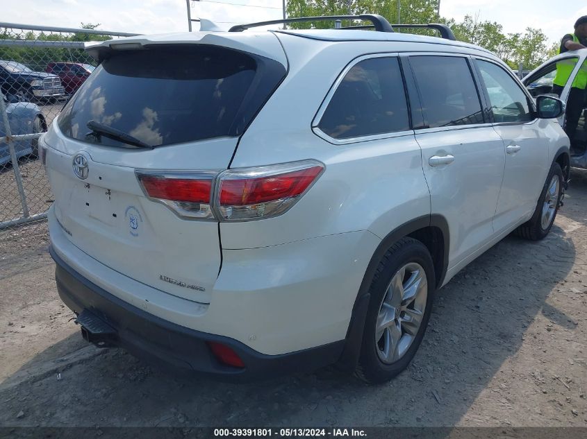 2015 TOYOTA HIGHLANDER LIMITED PLATINUM V6 - 5TDDKRFH5FS141357