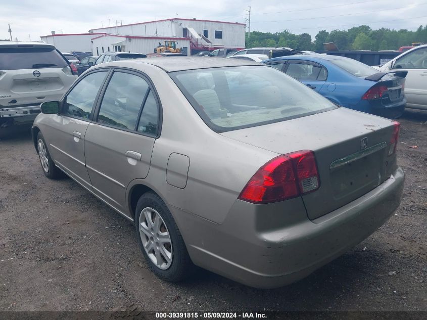 2003 Honda Civic Ex VIN: 2HGES26783H528855 Lot: 39391815