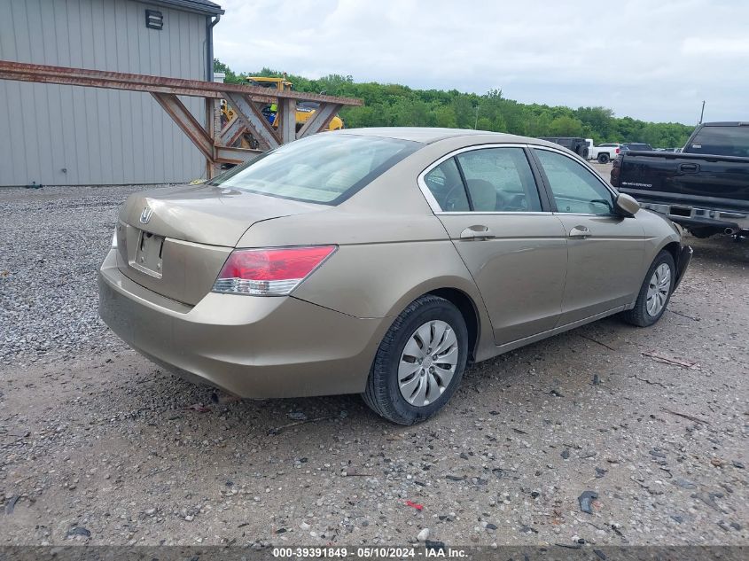 2010 Honda Accord 2.4 Lx VIN: 1HGCP2F39AA052276 Lot: 39391849