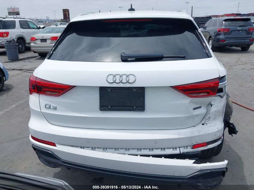 2021 Audi Q3 Premium Plus 45 Tfsi S Line Quattro Tiptronic VIN: WA1EECF39M1118424 Lot: 39391916