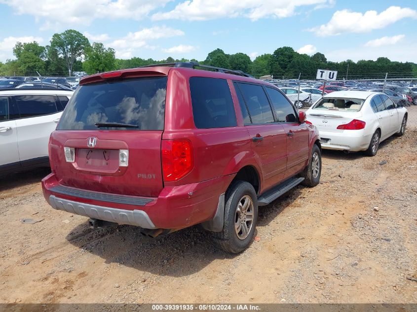 2004 Honda Pilot Ex VIN: 2HKYF18444H547974 Lot: 39391935