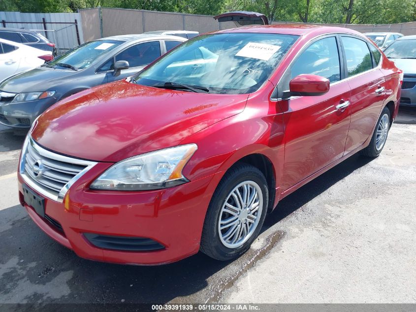 2014 Nissan Sentra Fe+ S/Fe+ Sv/S/Sl/Sr/Sv VIN: 3N1AB7AP9EL637615 Lot: 39391939