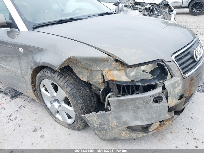 2006 Audi A4 1.8T VIN: WAUAC48H76K010063 Lot: 39391954