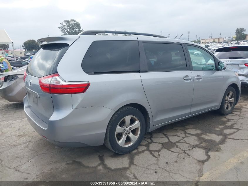 2015 Toyota Sienna Le 8 Passenger VIN: 5TDKK3DC1FS591082 Lot: 39391958