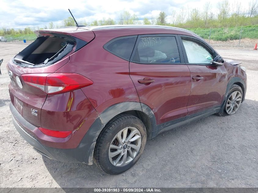 2016 Hyundai Tucson Eco VIN: KM8J3CA27GU060837 Lot: 39391983