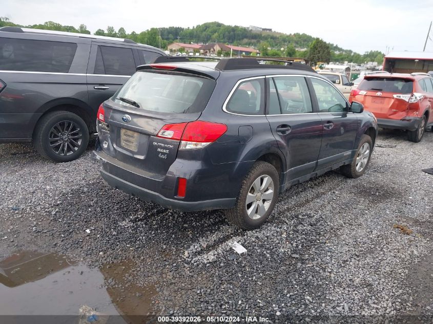 2012 Subaru Outback 2.5I VIN: 4S4BRBACXC3296842 Lot: 39392026