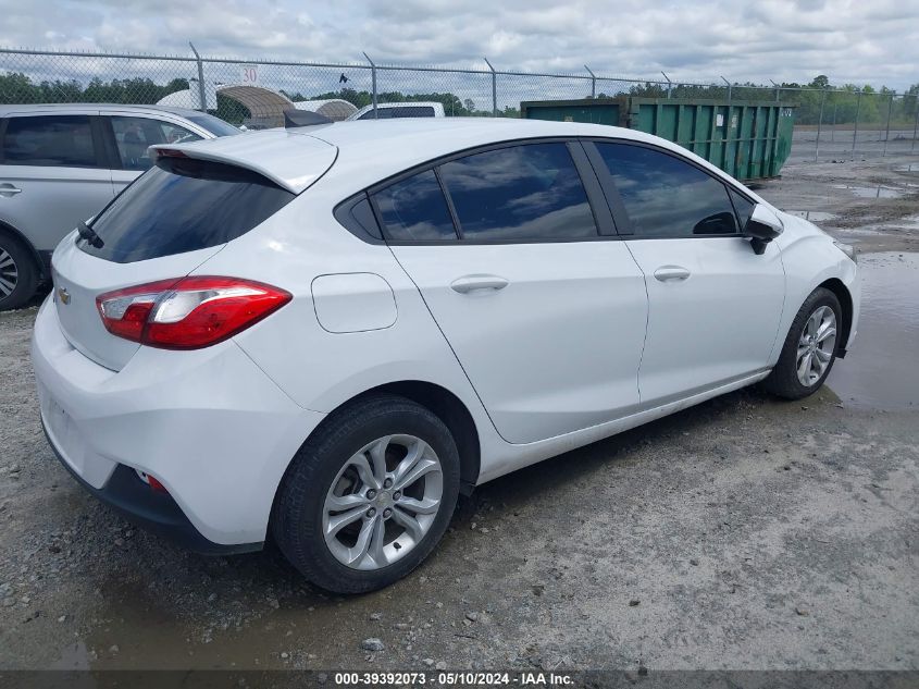 VIN 3G1BC6SM2KS596820 2019 CHEVROLET CRUZE LS