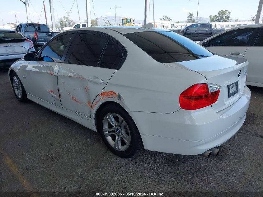 2008 BMW 328I VIN: WBAVC53508FZ83351 Lot: 39392086