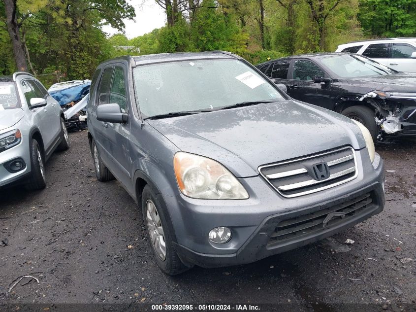 2006 Honda Cr-V Se VIN: JHLRD78986C055040 Lot: 39392095