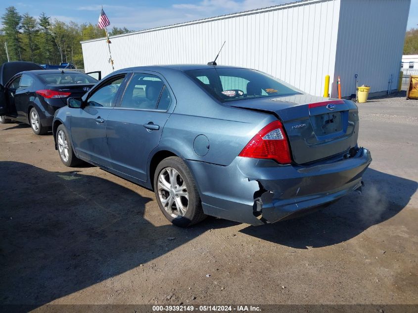 2012 Ford Fusion Se VIN: 3FAHP0HA1CR424163 Lot: 39392149