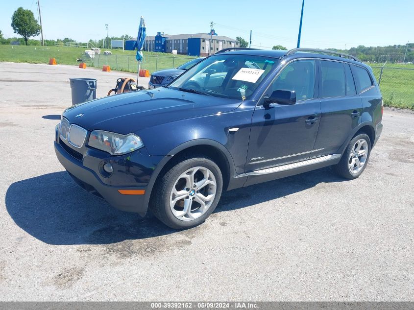 2009 BMW X3 xDrive30I VIN: WBXPC934X9WJ30874 Lot: 39392152