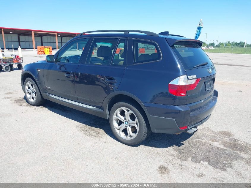 2009 BMW X3 xDrive30I VIN: WBXPC934X9WJ30874 Lot: 39392152