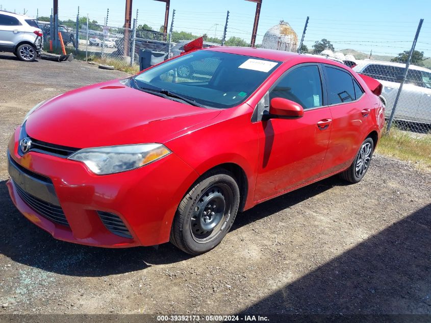 2015 Toyota Corolla Le VIN: 2T1BURHE8FC401747 Lot: 39392173