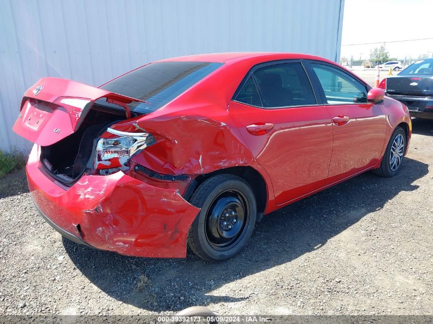 2015 Toyota Corolla Le VIN: 2T1BURHE8FC401747 Lot: 39392173