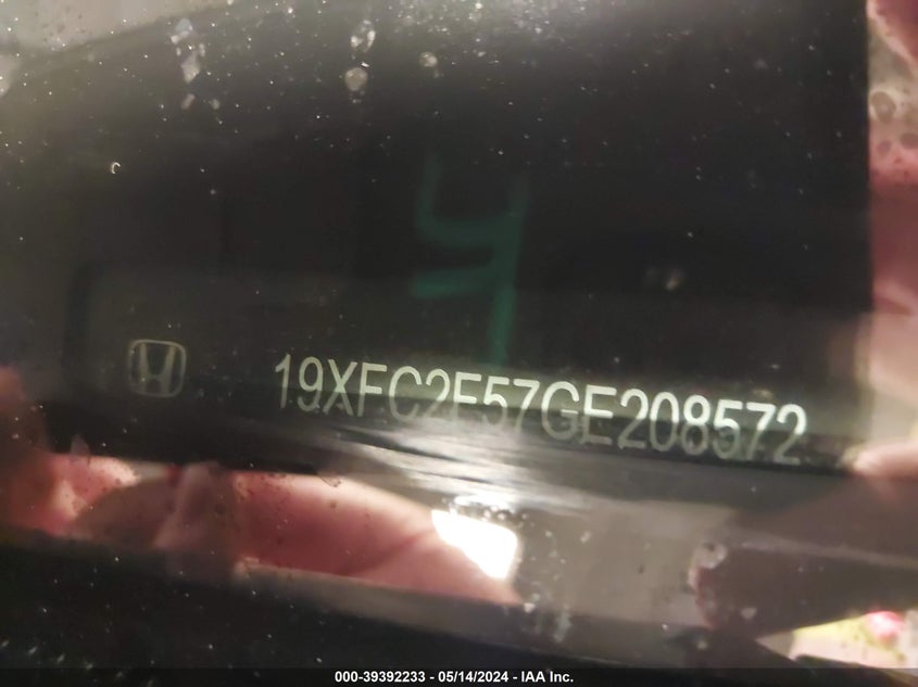 2016 HONDA CIVIC LX - 19XFC2F57GE208572