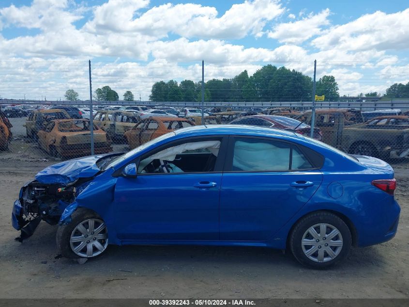 2022 Kia Rio S VIN: 3KPA24AD7NE468782 Lot: 39392243