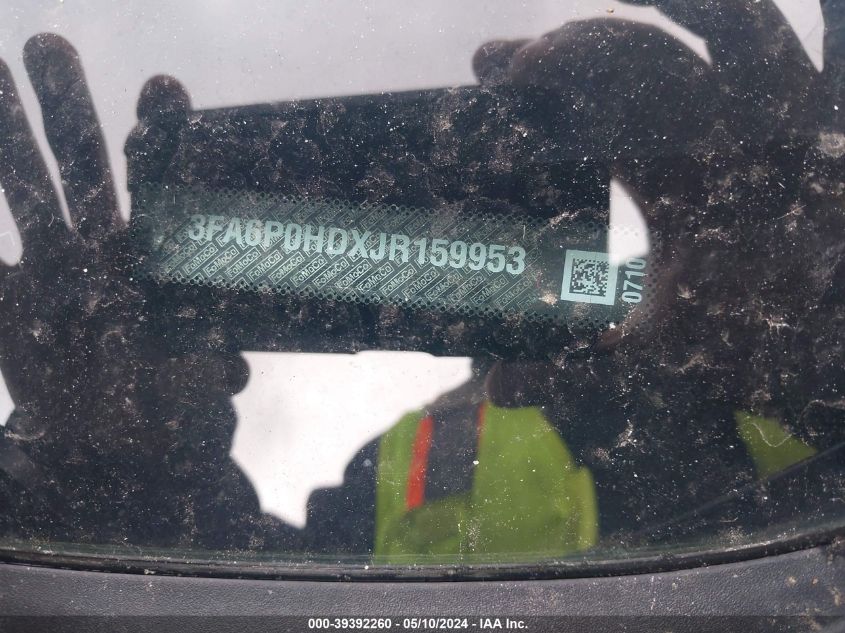 2018 FORD FUSION SE - 3FA6P0HDXJR159953