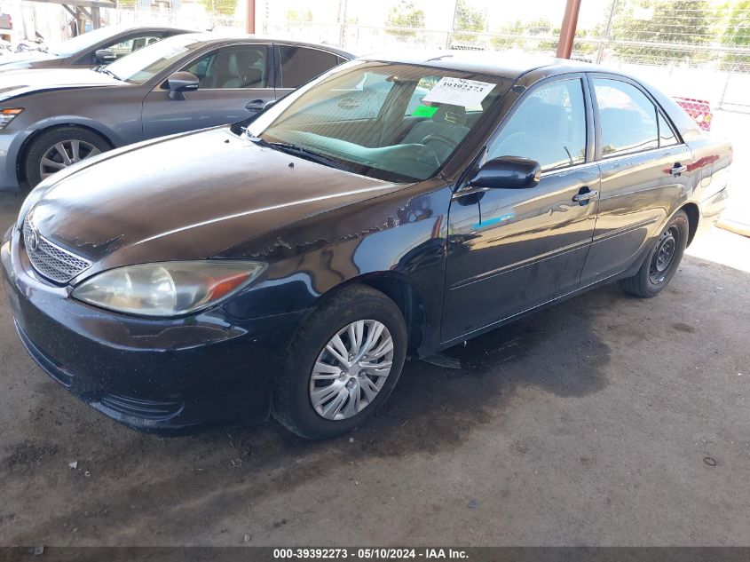 2002 Toyota Camry Le VIN: 4T1BE32K82U003844 Lot: 39392273