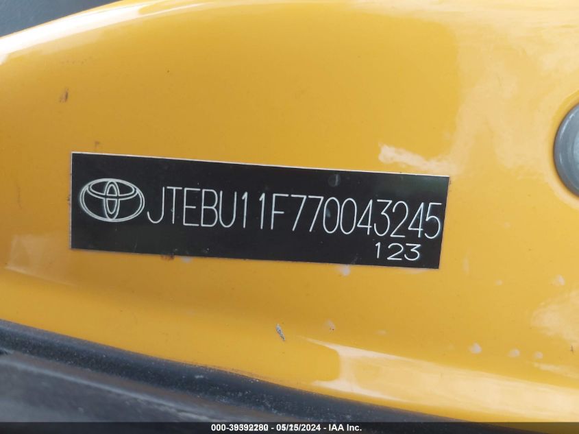 JTEBU11F770043245 2007 Toyota Fj Cruiser