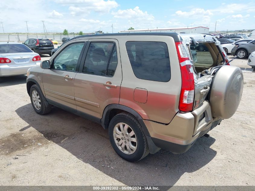 2006 Honda Cr-V Se VIN: JHLRD78926C025449 Lot: 39392302