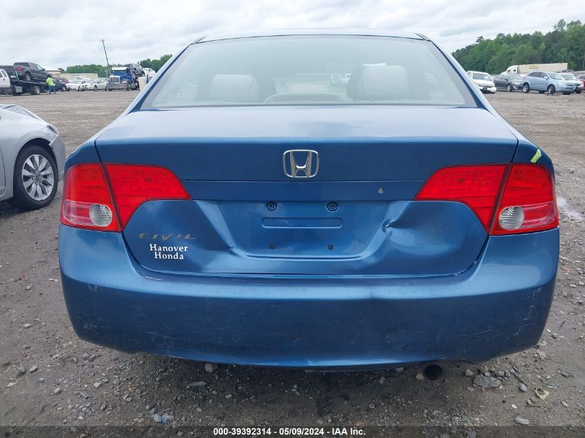 2008 Honda Civic Lx VIN: 1HGFA165X8L065708 Lot: 39392314