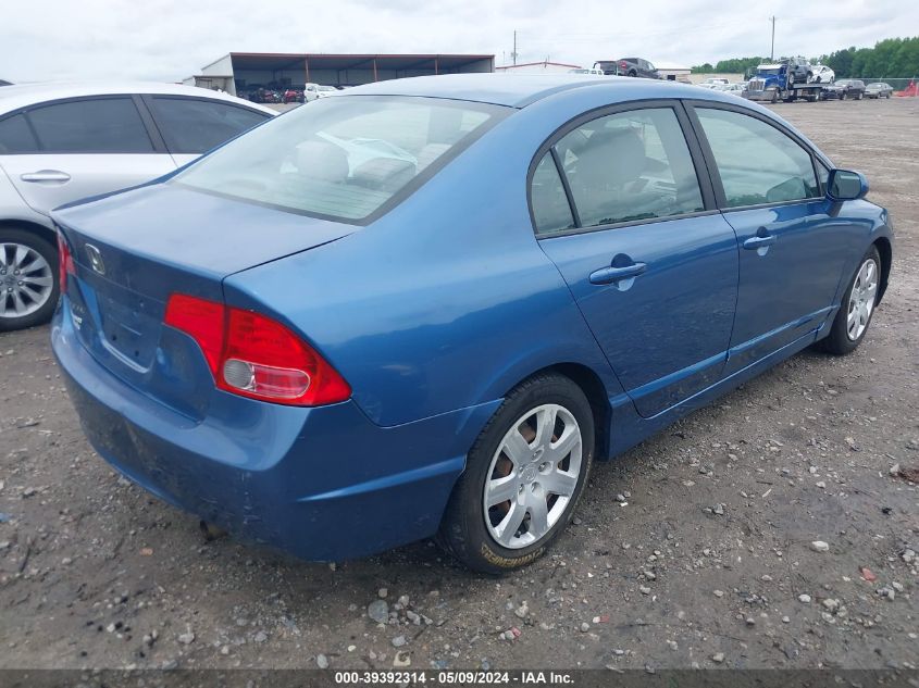 2008 Honda Civic Lx VIN: 1HGFA165X8L065708 Lot: 39392314