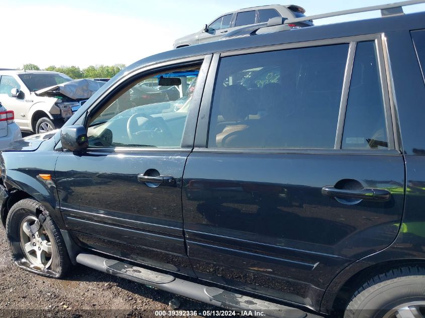 2007 Honda Pilot Ex-L VIN: 5FNYF18707B011486 Lot: 39392336