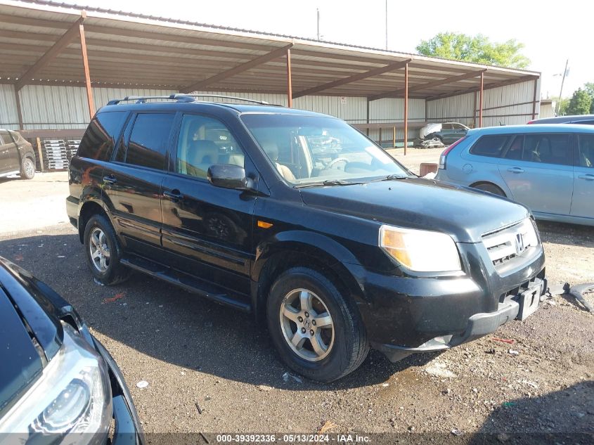 2007 Honda Pilot Ex-L VIN: 5FNYF18707B011486 Lot: 39392336