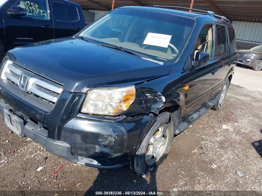 2007 Honda Pilot Ex-L VIN: 5FNYF18707B011486 Lot: 39392336